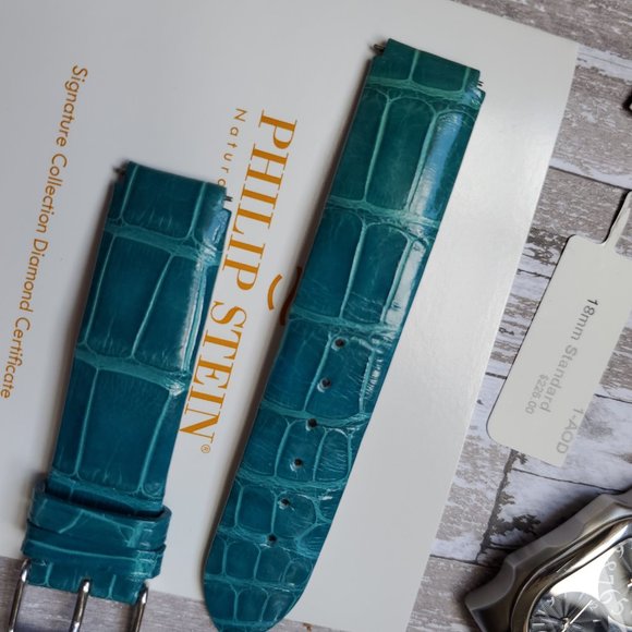 Teal Philip Stein Leather Straps main image 4